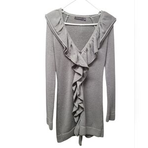 The Limited Womens Taupe Gray Knit Button Up Sweater XS
